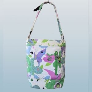Vera Bradley‎ Julie Cotton Sateen Butterfly Pattern Shoulder Bag